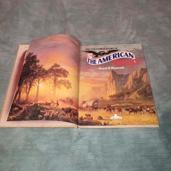 Large Illustrated Book The American West Royal Hassrick 1975 Explorers Cowboys - Picture 5 of 14